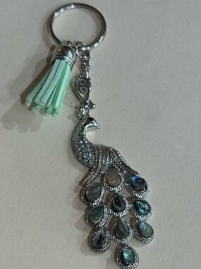 🌟🌟Peacock Teardrop Pendant Keychain/bag charm